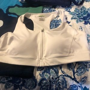 Tek Gear Sports Bra Front Zip Non Removable Pads NWOT